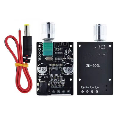 ZK-502L 미니 블루투스 5.0 DC 5-24V 50Wx2 스테레오 전력 증폭기 블루투스 증폭기 스피용 무선 오디오 디지털 보드