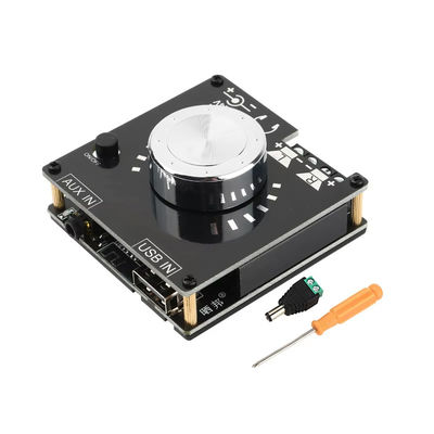 BT 5.0 디지털 전력 증폭기 보드 100W * 2 스테레오 미니 DIY 오디오 모듈 U 디스크 및 AUX 입력 지원