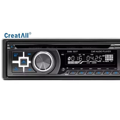 Creatall 싱글 대시보드 자동차 DVD 플레이어용 블루투스 HD 음악 FM 라디오 MP3 USB 핸즈프리 차량 카드 슬롯