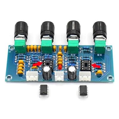 NE5532 증폭기 오디오 모듈 D급 디지털 증폭기 DC12V-24V 입력 및 트레블 바스 음량 조절