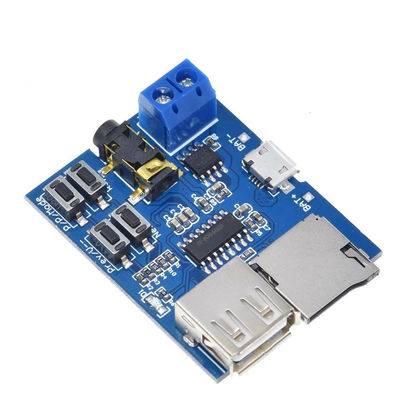 MP3 디코더 보드 2W 모노 증폭기 TF 카드 및 U 디스크 재생 모드 3.7V 리?? 배터리 오디오 플레이어 모듈