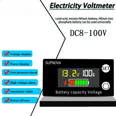 산 디지털 네티즌 전압계 오토바이 볼트 계측기 12V-84V를 이끄세요