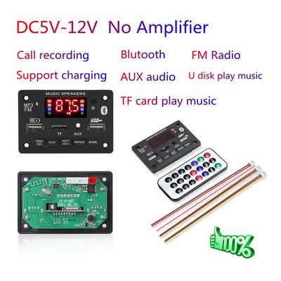 6V-12V MP3 디코딩 보드 블루투스 오디오 모듈 무선 자동차 USB 수신기 시스템