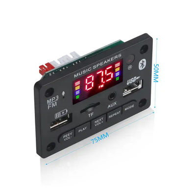 6V-12V MP3 디코딩 보드 블루투스 오디오 모듈 무선 자동차 USB 수신기 시스템
