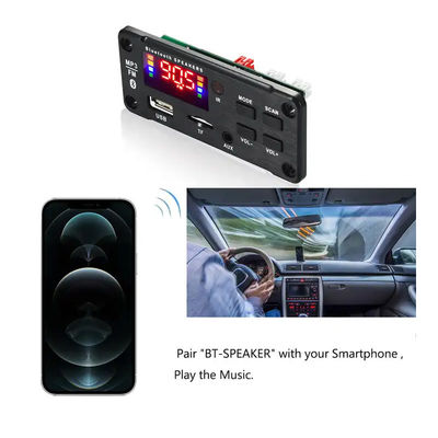 2x25W 50W MP3 플레이어 블루투스 오디오 모듈 보드 원격 제어 무선 사운드 시스템