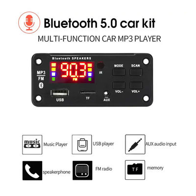 2x25W 50W MP3 플레이어 블루투스 오디오 모듈 보드 원격 제어 무선 사운드 시스템