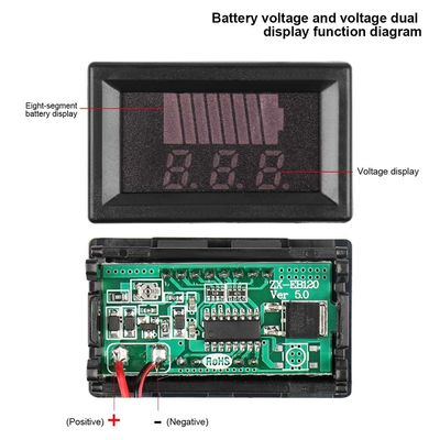 0.56 &quot; 주도하는 리튬 배터리 용량계 12V 24V 36V 48V 60V 72V