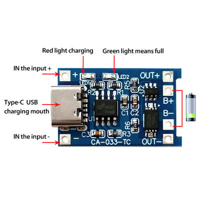 CA-033 USB 5V BMS 배터리 프로텍션 보드 2.8x1.7cm 극소 USB