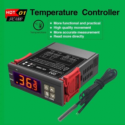 NTC 센서 AC 110-220V와 LCD 디스플레이 디지털 습도 조절기 10A