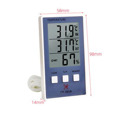 1.8F 정확도 온도 습윤계 차기이월 LCD 디스플레이 센서 프로브 기상 관측소