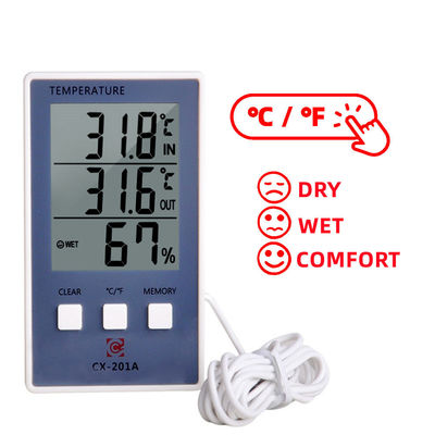 1.8F 정확도 온도 습윤계 차기이월 LCD 디스플레이 센서 프로브 기상 관측소