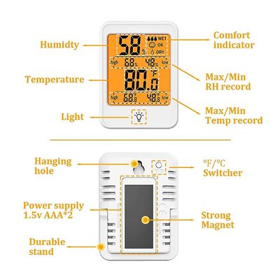 LCD 실온 습윤계 10% - 99%RH -4F-158F