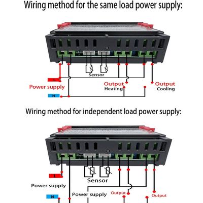 탐침 12V 24V 220V와 STC-3008 디지털 온도계 제어기 2 릴레이 출력