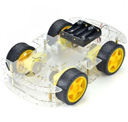 더 긴 버전 4WD 스마트 로봇 자동차 차시 키트 4 휠 더블 레이어