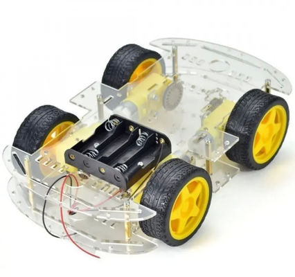 더 긴 버전 4WD 스마트 로봇 자동차 차시 키트 4 휠 더블 레이어