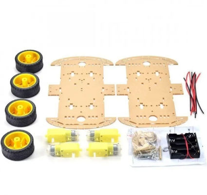 더 긴 버전 4WD 스마트 로봇 자동차 차시 키트 4 휠 더블 레이어
