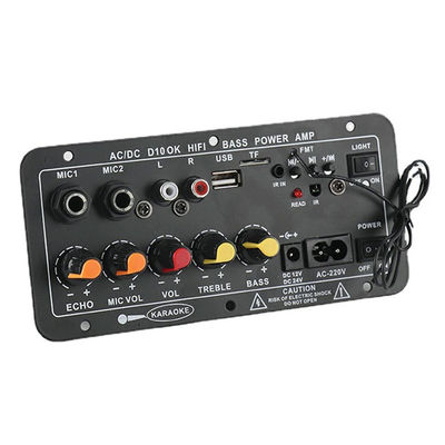 D10 12V 24V 서브우퍼 디지털 전력 증폭기 보드 무선 오디오 스테레오 BT 5.0 듀얼 마이크 카라오케 앰프 스피커 Acc
