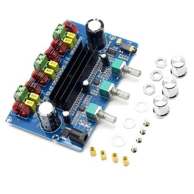 CA-3166B 블루투스 5.0 증폭기 보드 2*50W+100W 2.1 채널 TPA3116D2 DC12~24V 전원 공급 장치