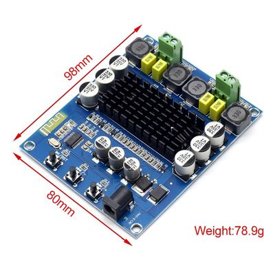 2*50W 출력 전력 DC12-24V 블루투스 5.0 DIY 스피커 증폭기와 함께 TPA3116D2 무선 디지털 증폭장치