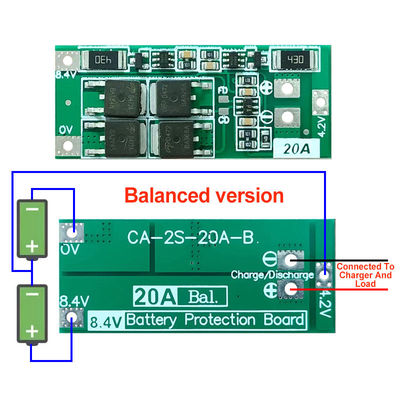 2S 20A 7.4V 8.4V 18650 리?? 배터리 보호 보드 표준/균형 다이 BMS 18650