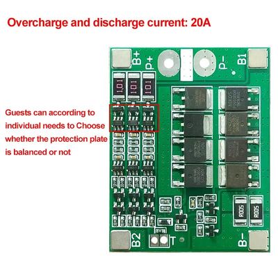 3S 25A 리온 18650 BMS PCM 배터리 보호판 리온 리포 배터리 균형