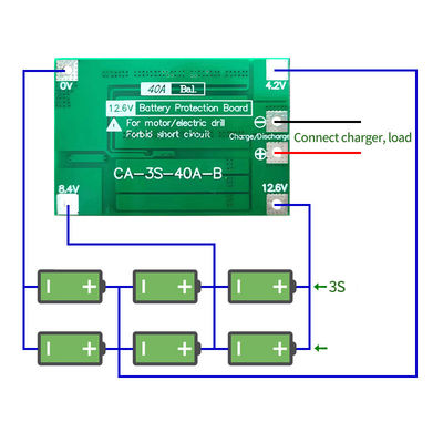CA-3S-40A 리온 리?? 배터리 충전기 리포 셀 모듈 PCB BMS 보호판