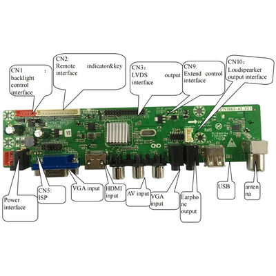 디지털 아날로그 통합 유니버설 LED TV 메인보드 DTV3663 T2/T/C