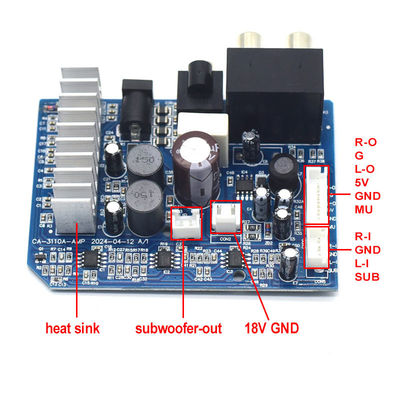 CA-3110A 디지털 서브우퍼 증폭기 보드 8-24V 2*15W TPA3110 증폭기 모듈
