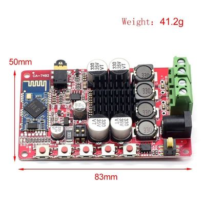 CA-7492B 디지털 전력 BT 증폭기 모듈 CSR5.0 블루투스 2*50W 출력 및 8-24V DC 전력