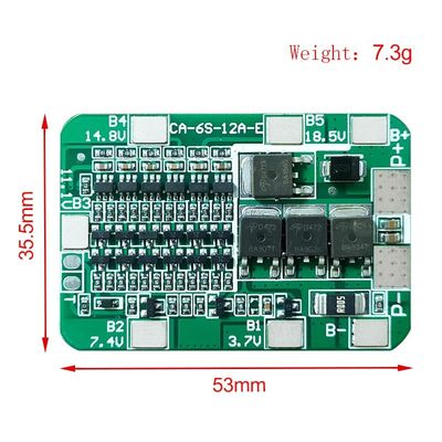 CA-6S-12A-E 24V PCB BMS 보호판 6 팩 18650 리온 리?? 배터리 모듈