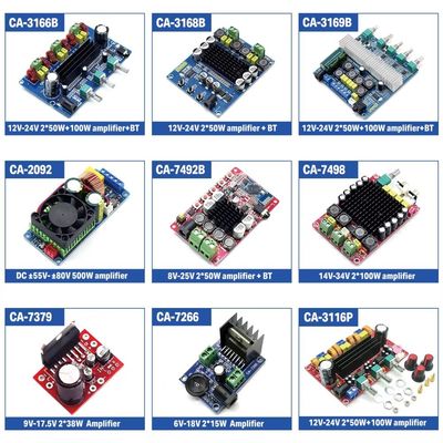 CA-3168 2*50W 무선 디지털 전력 증폭기 보드 이중 채널 TPA3116D2 DIY 스피커 증폭기 모듈 선형 증폭기