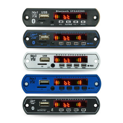 FM 라디오 MP3 디코더 보드, 손실 없는 오디오 FM 라디오 기능과 BT 5.0
