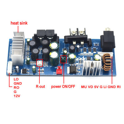 TPA3116 디지털 서브우퍼 증폭기 보드 2*50W 8-24V 듀얼 채널 전문 증폭기