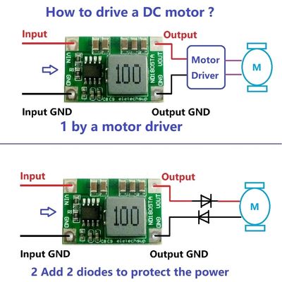 표준 장착형 DC-DC 변환기 보드 4.5V-18V에서 3V-6V 전압 조절