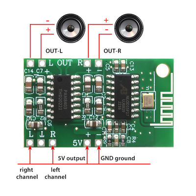컴팩트 35mmx20mm 5V 블루투스 5.0 PAM8403 디지털 오디오 전력 증폭장치