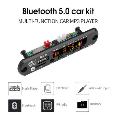 BT 5.0 MP3 플레이어 USB TF FM 라디오 모듈과 컬러 화면으로 자동차 오디오를 업그레이드하십시오