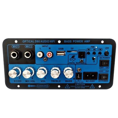 12V/24V/220V 전력을 위한 블루투스 및 광학 오디오 입력과 함께 D60 50W 서브우퍼 증폭기 보드