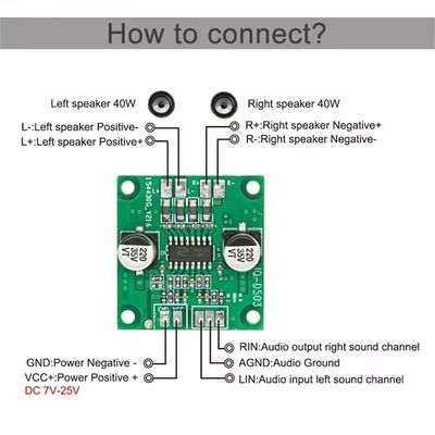 DC 5V-26V 전원 및 CS8673E IC와 함께 2*40W 미니 증폭기 모듈