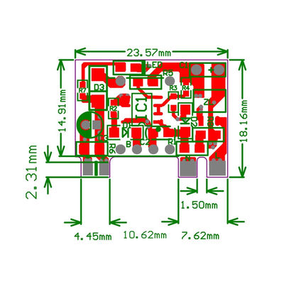 표준 장착 AC/DC 변환기 보드 700MA 3.5W 격리 스위치 전원 모듈 220V AC 5V DC