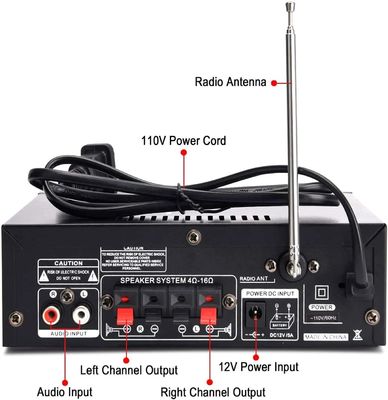 2 채널 2.0 LCD 디스플레이 300W 300W 디지털 HIFI 오디오 스테레오 전력 증폭기