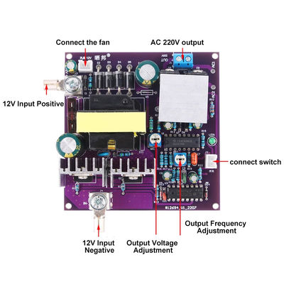 표준 장착형 300W 부스트 변환기 12V ~ 220VAC 50Hz DC-AC 스텝업 인버터