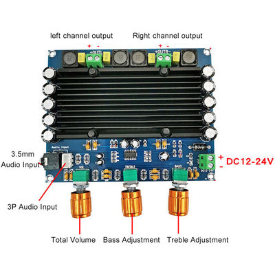2채널 150W 전문 증폭기 TPA3116D2 고전력 음향 시스템용 디지털 오디오 보드