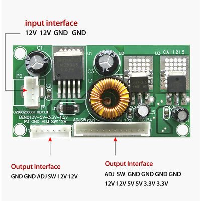 LCD 수리 DC 컨버터 보드 IC 제품 12V ~ 5V ~ 3.3V ~ 1.5V 전압 변환기