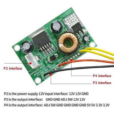 12V ~ 5V ~ 3.3V LCD 전원 공급 모듈 DC 변환판