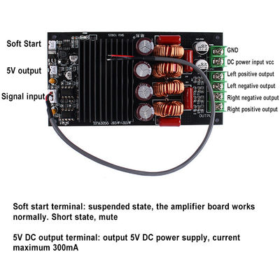 300W*2 HIFI 수신기 증폭기 모듈용 듀얼 채널 2.0 디지털 증폭기 보드