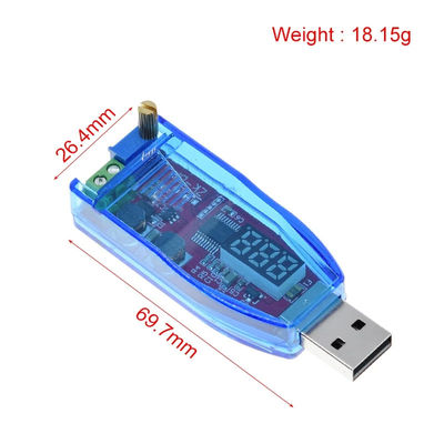 조절 가능한 전력 측정기 LED DC-DC 5V에서 DC 1-24V 전원을 위한 USB 단계 위/하향 변환기