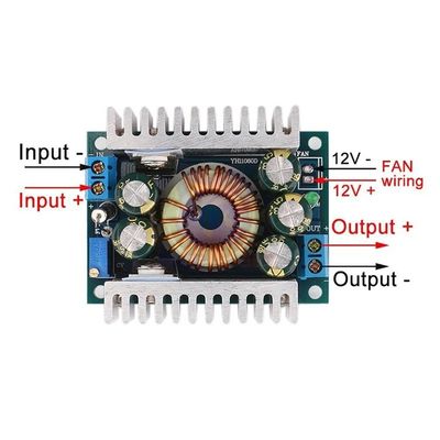 DC-DC 5-40V에서 1.2-36V 8A/100W 12A 자동차 스텝 다운 벅 변환기용 최대 전압 조절기