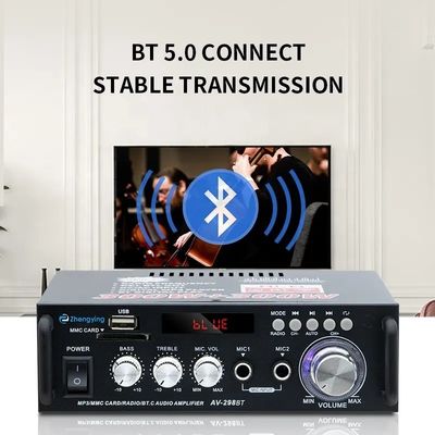무선 BT 2.0 자동차 증폭기 및 KTV 홈용 스테레오 오디오 증폭기 LDZS AV-298BT