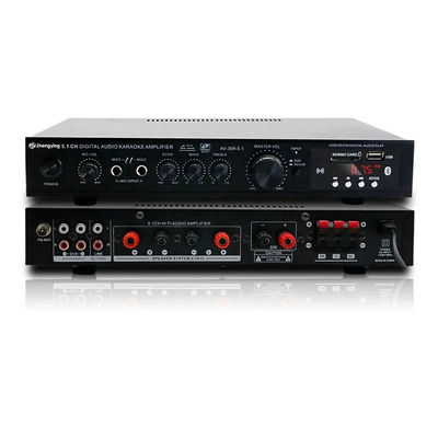 KTV 홈 극장 시스템 전문 증폭기 보드 2 마이크 입력과 LDZS 5.1 채널 노사운드 스테레오 믹서