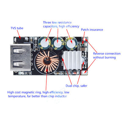 긴급 휴대 전화 충전 QC3.0 DIY 급 충전판과 24W 전원 공급 장치